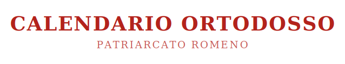 Calendario Ortodosso - Patriarcato Romeno